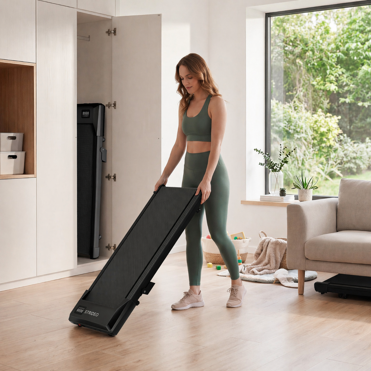 STRIDEO Q2 Urban 7% Incline Under-desk Walking Pad with Smart Control